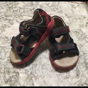 Toddler Clarks Blue & Red Sandals Size 5.5